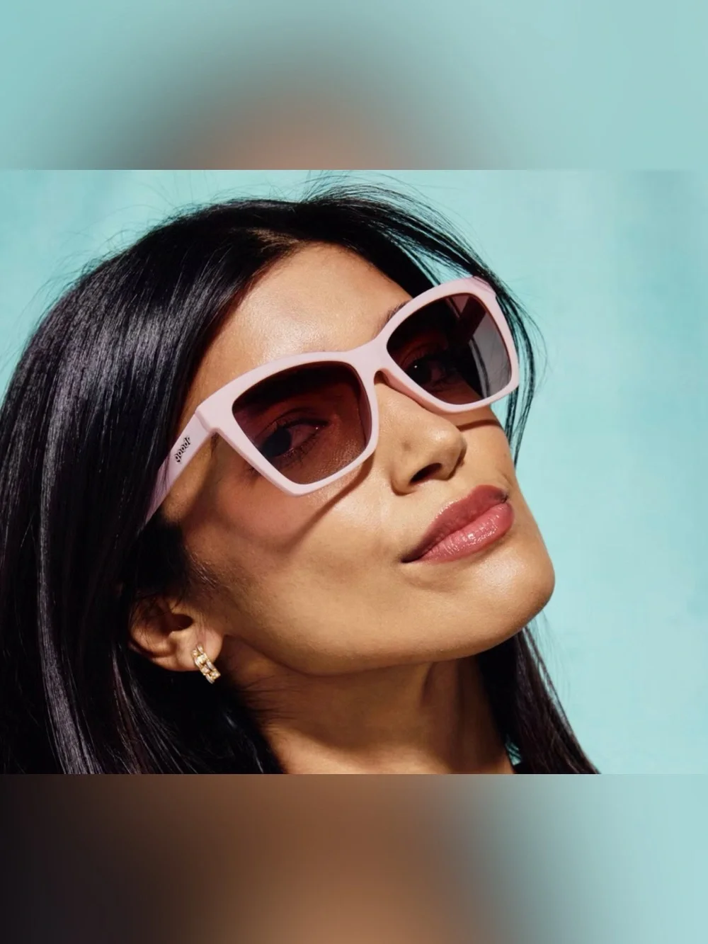 goodr Adult Pop G Rose Retail Therapy Plastic Rectangle Sunglasses - Pink